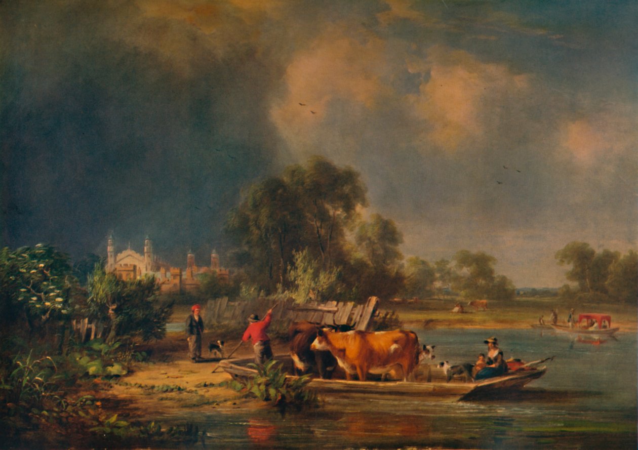 Eton depuis la rivière, XIXe siècle - John Hilder