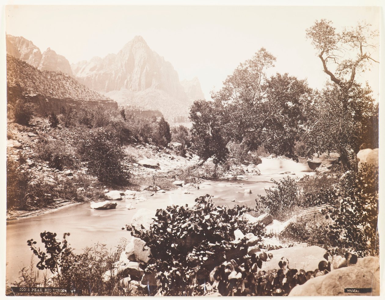 Lion’s Peak, Rio Virgen, Utah - John K. Hillers