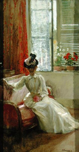 Intérieur : Une dame - John Lavery