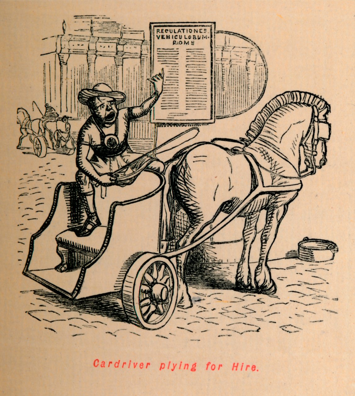 Conducteur de voiture à louer, 1852 - John Leech