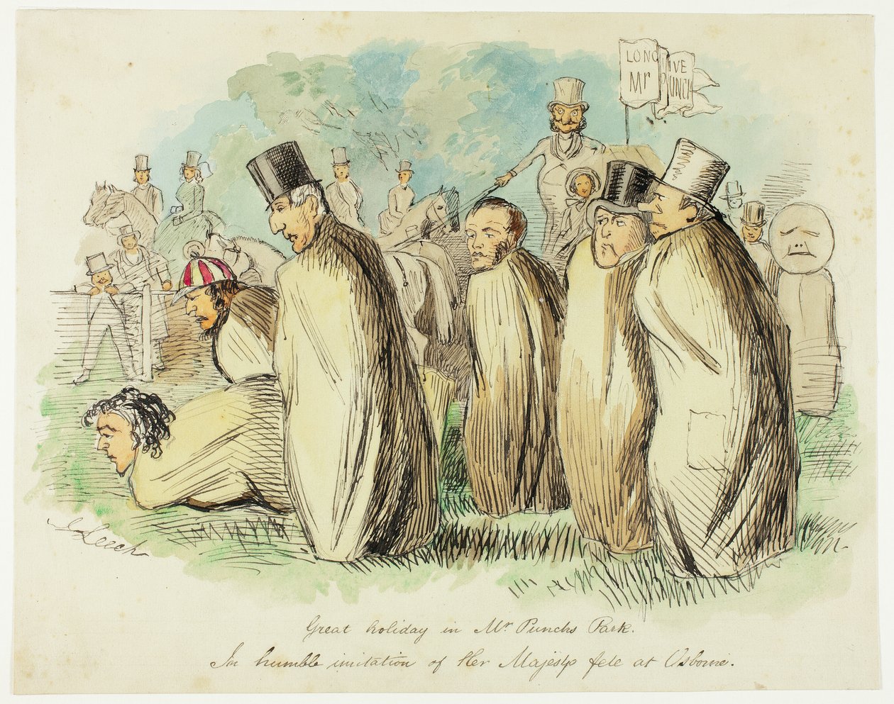 De superbes vacances dans le parc de M. Punch - John Leech