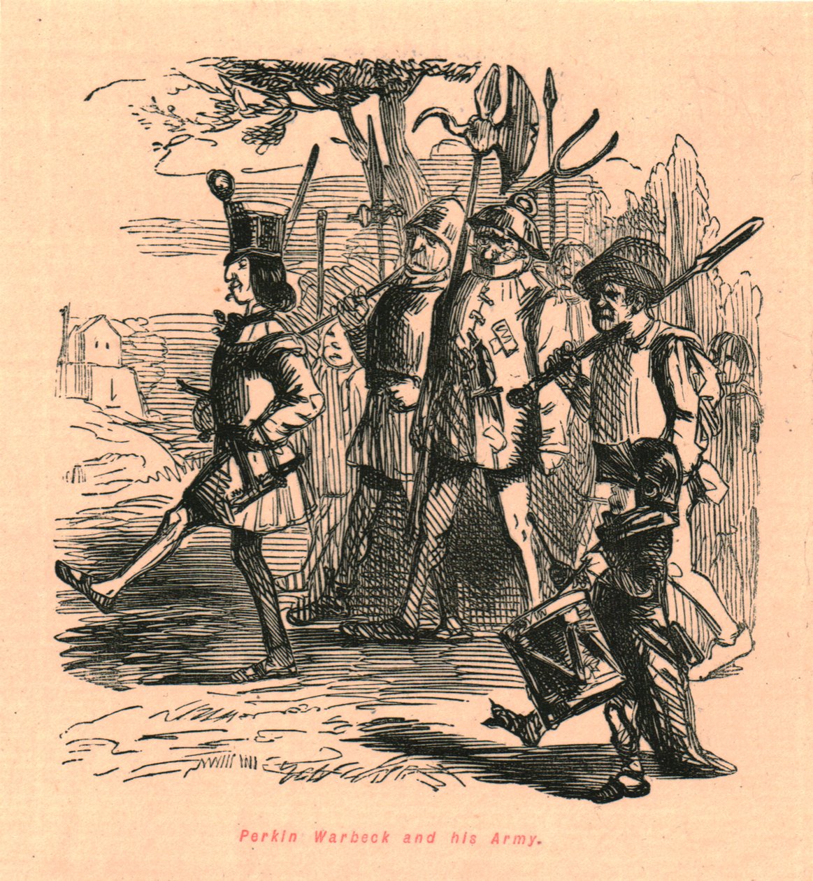 Perkin Warbeck et son armée, 1897 - John Leech