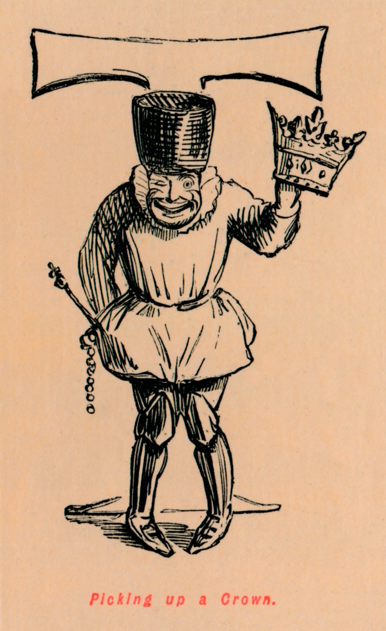 Ramasser une couronne, c1860 - John Leech
