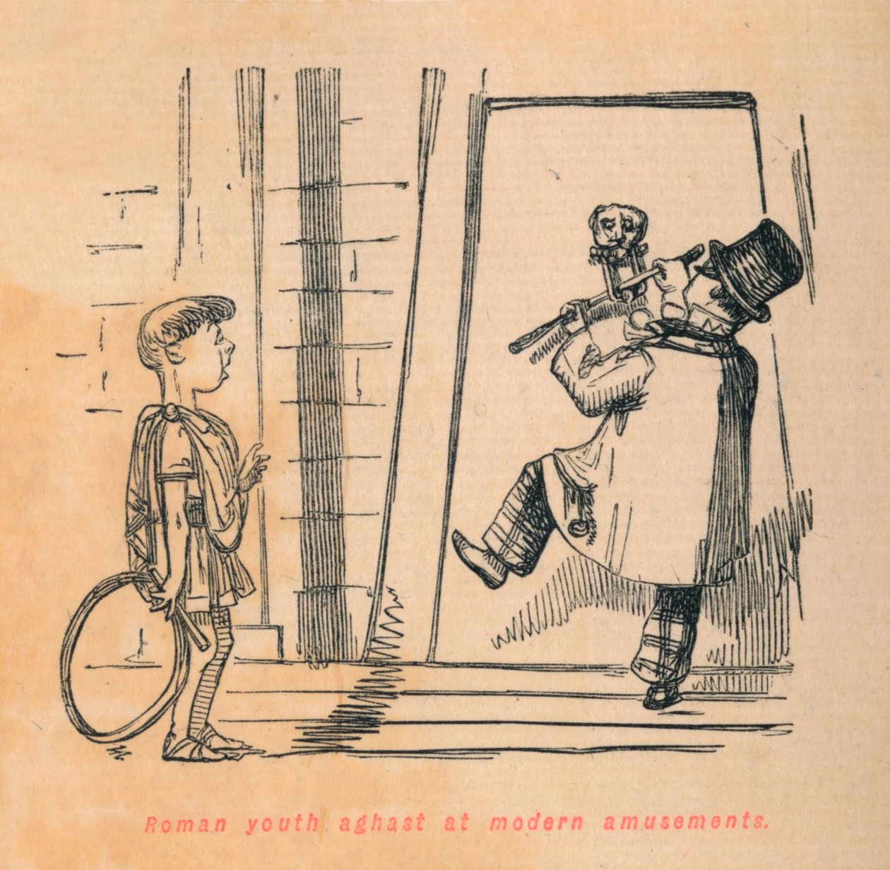Jeunesse romaine consternée par les amusements modernes, 1852 - John Leech