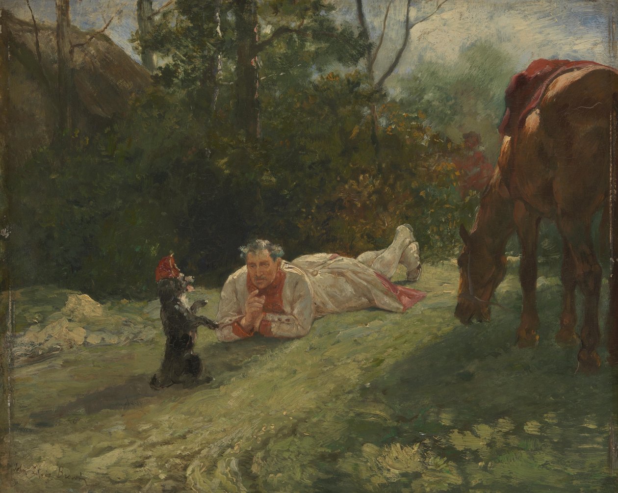 Le chien de spectacle, c. 1875 - John Lewis Brown