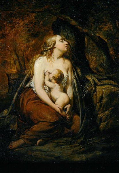 Mère et enfant - John Linnell