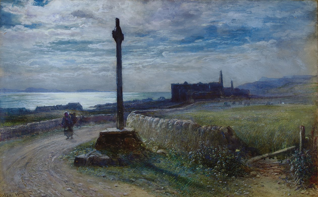 Voyageur sur un chemin côtier - John MacWhirter