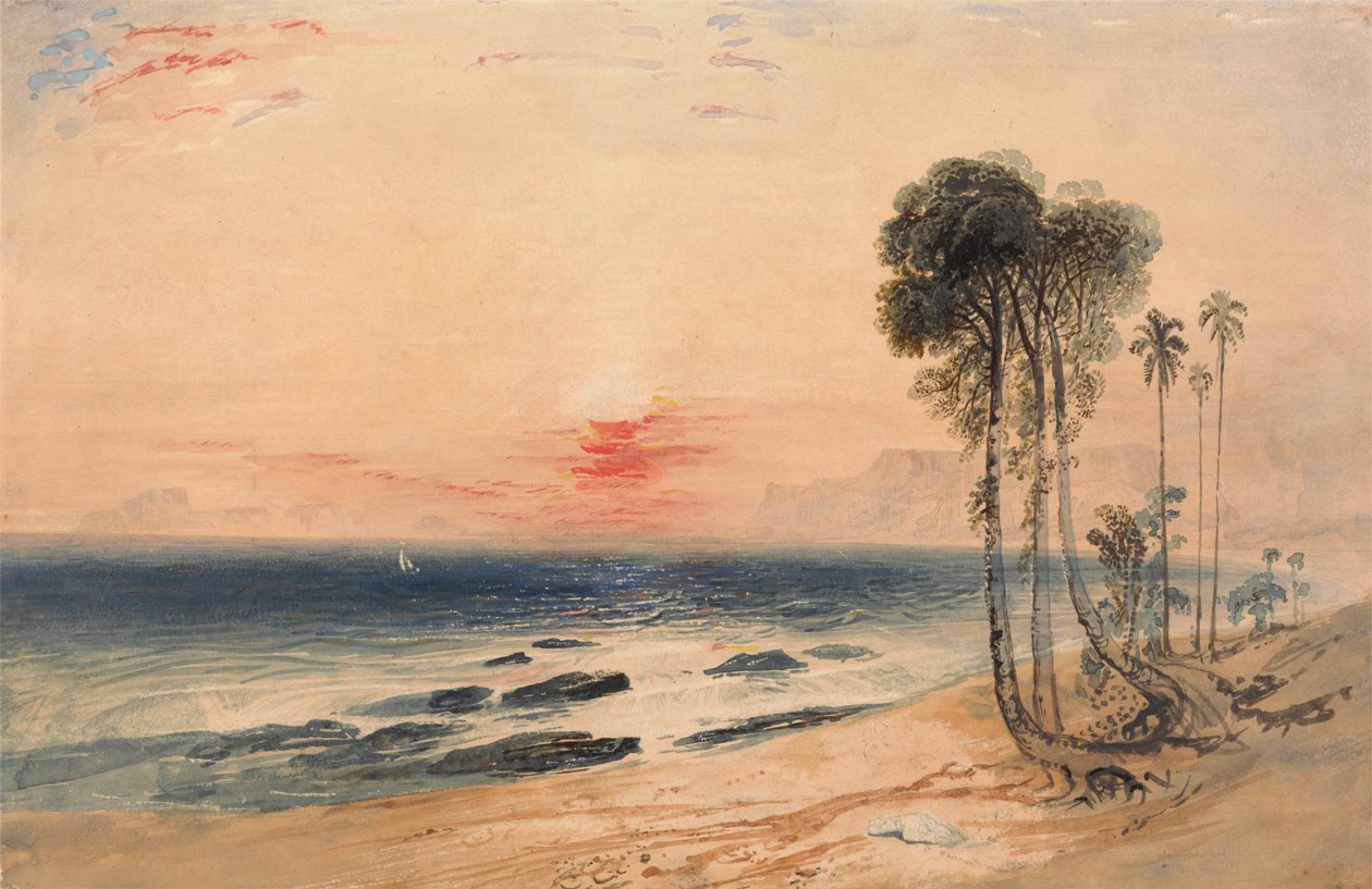 Côte tropicale, coucher de soleil - John Martin