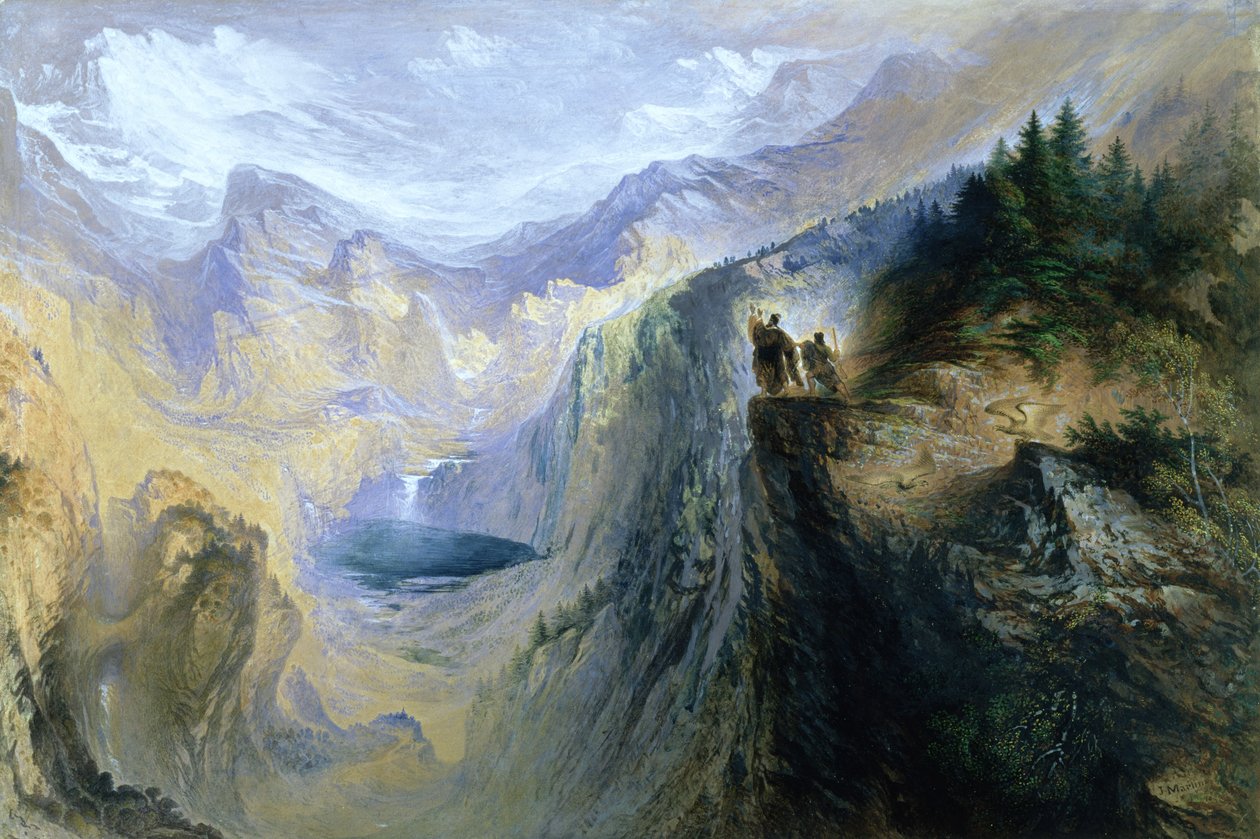Manfred sur la Jungfrau, 1837 - John Martin