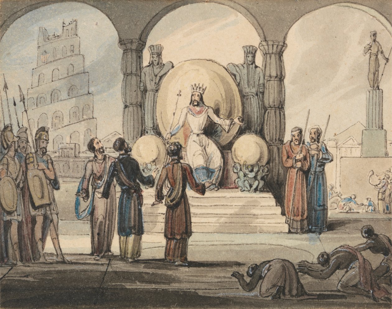 Shadrach, Meshack et Abed-Nego devant Nabuchodonosor - John Martin