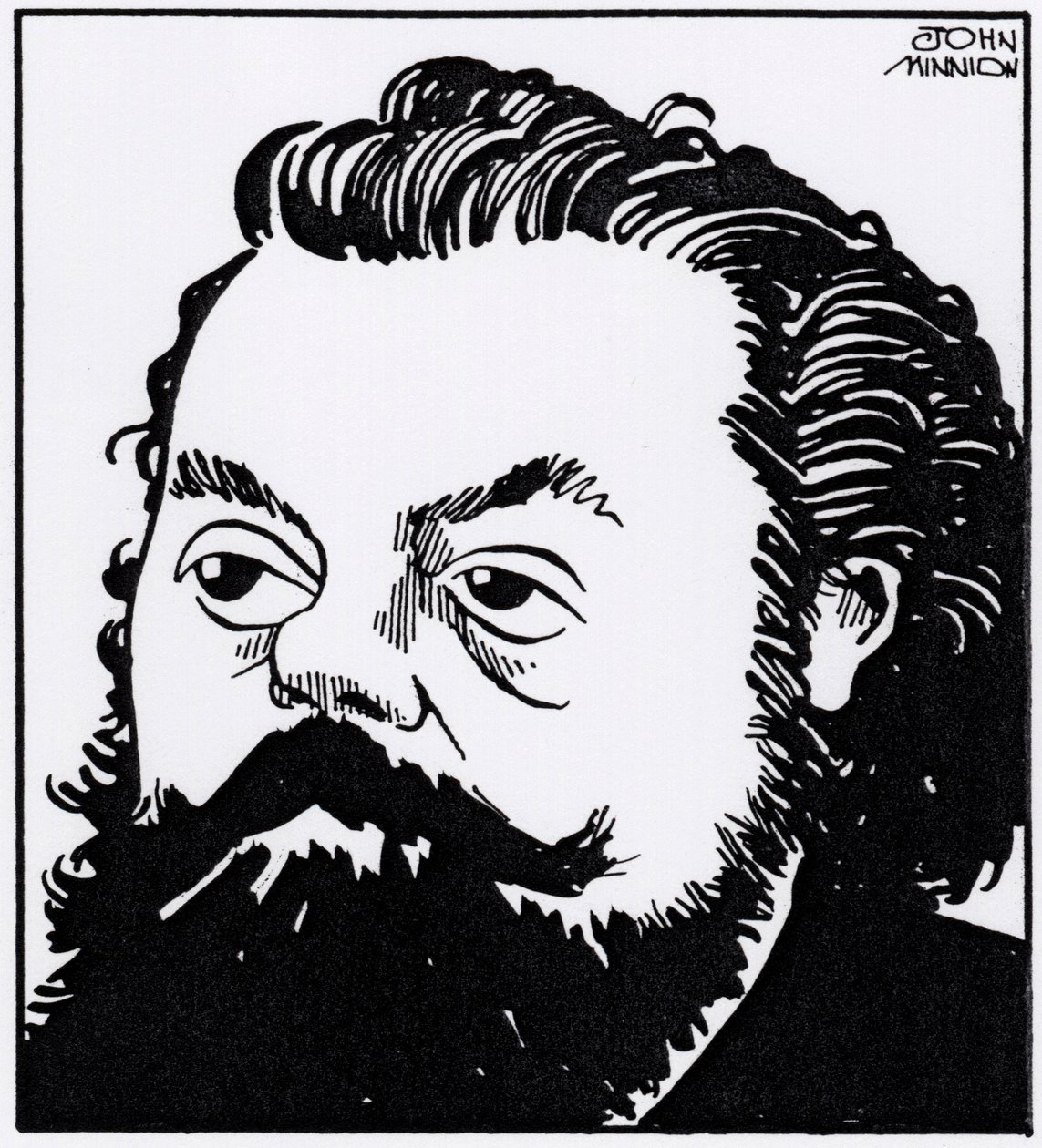 Modest Petrovich Mussorgsky, portrait caricatural - John Minnion