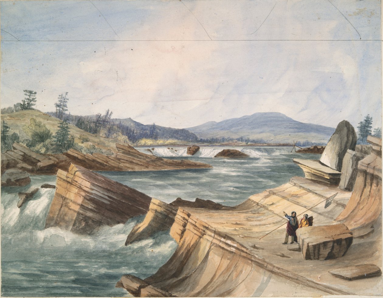 Chutes de Kettle, rivière Columbia - John Mix Stanley