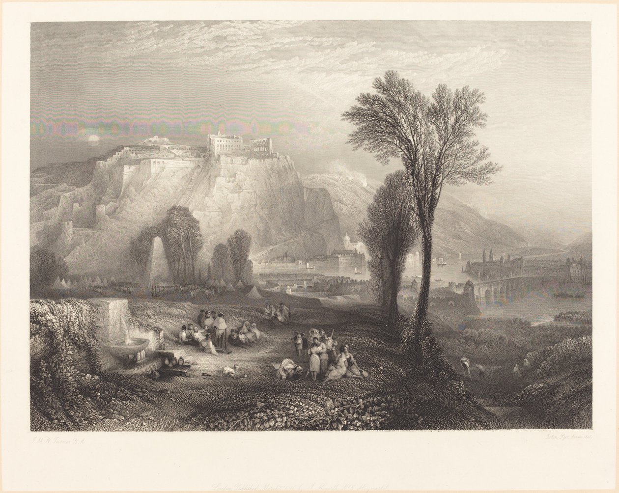 Ehrenbreitstein - John Pye after Joseph Mallord William Turner