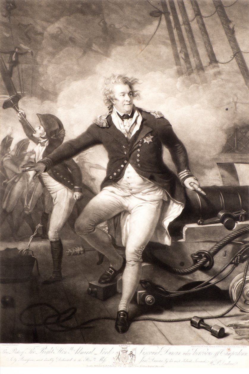Le vicomte Duncan victorieux au large de Camperdown - John Raphael Smith