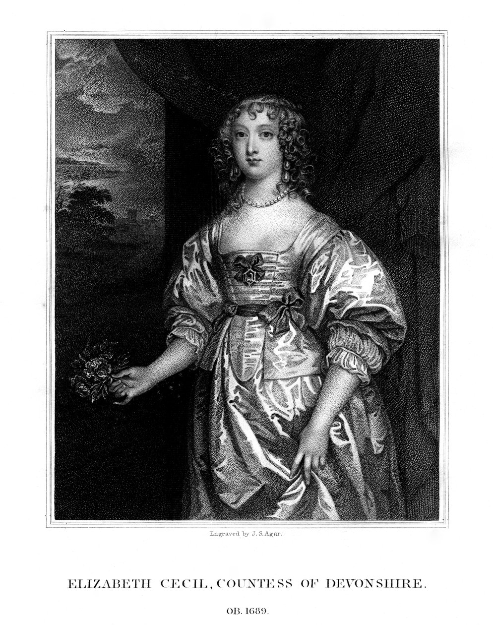 Elizabeth Cecil, comtesse de Devonshire, 1824 - John Samuel Agar