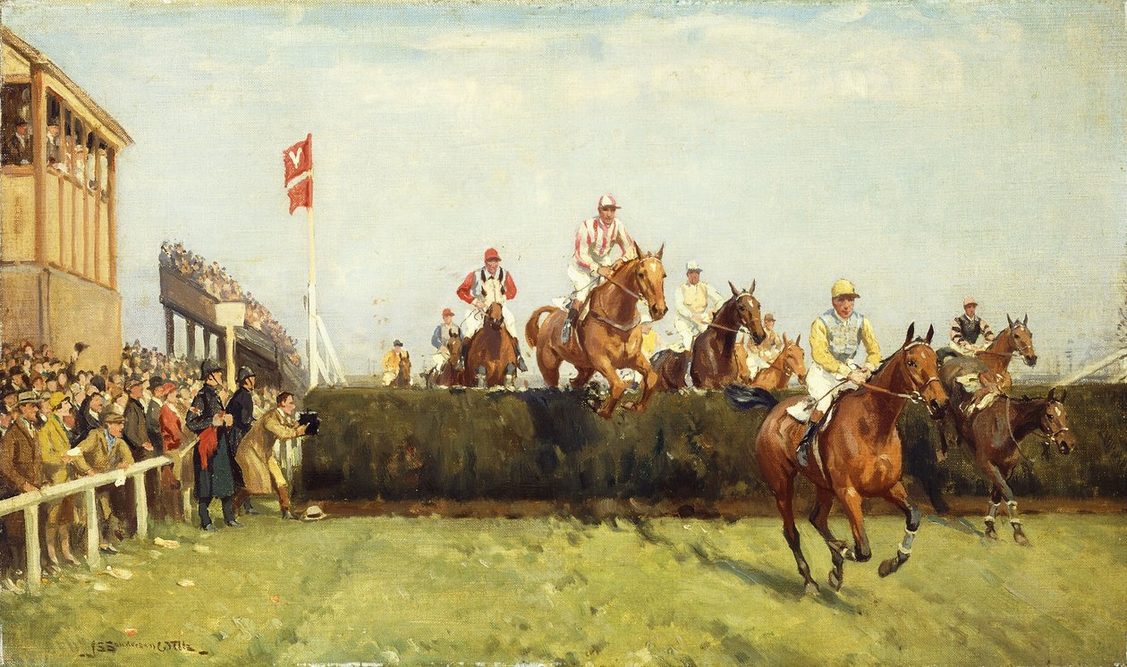 Le Grand National Steeplechase : Le Saut de Valentine - John Sanderson Wells