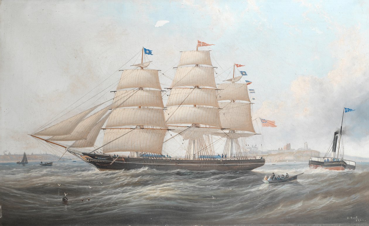 Le navire Utinia au large de Tynemouth - John Scott