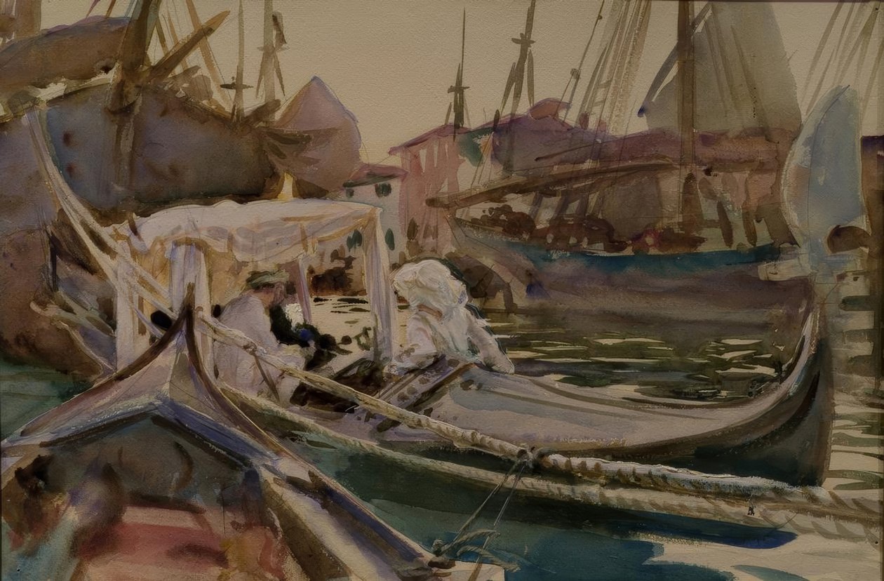 En dessinant sur la Giudecca - John Singer Sargent