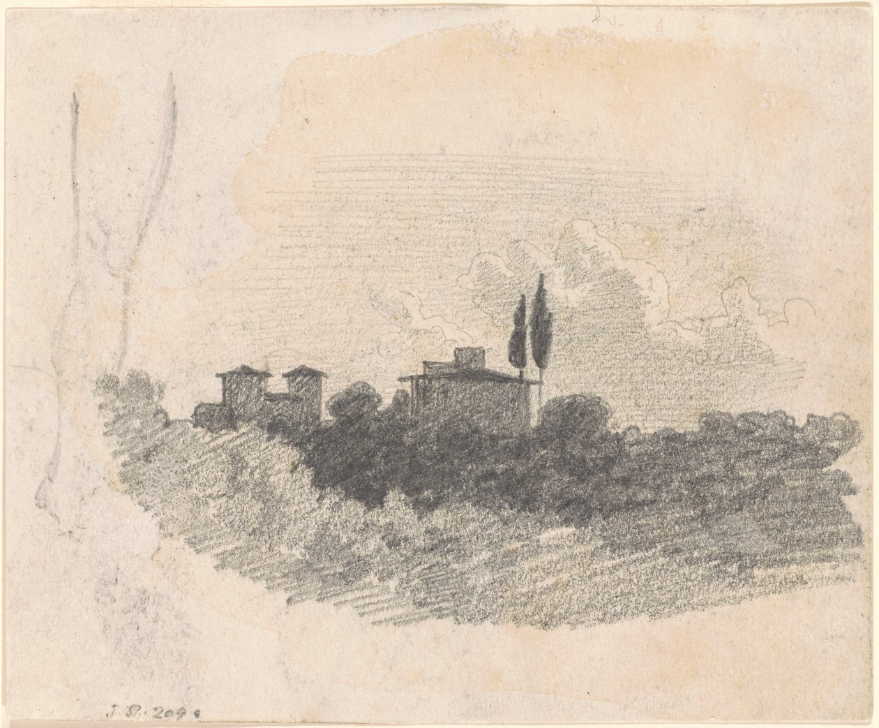 Villa italienne [recto], 1870-1872 - John Singer Sargent