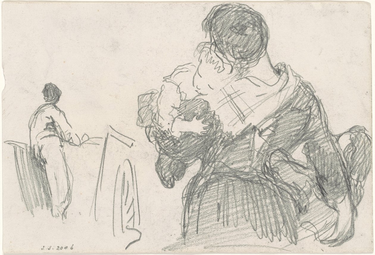 Mère et enfant (recto) - John Singer Sargent