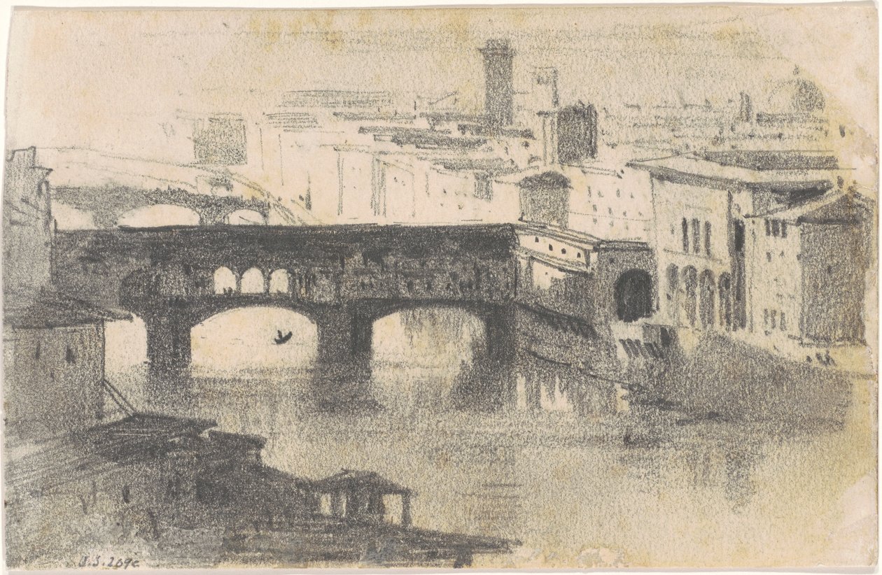 Ponte Vecchio, Florence [recto], 1870-1872 - John Singer Sargent