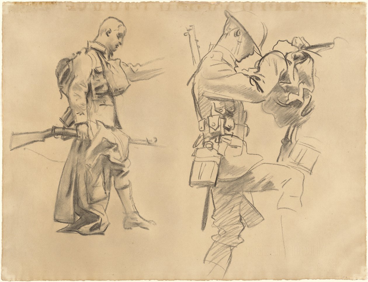 Études pour "Gassed" (recto) - John Singer Sargent