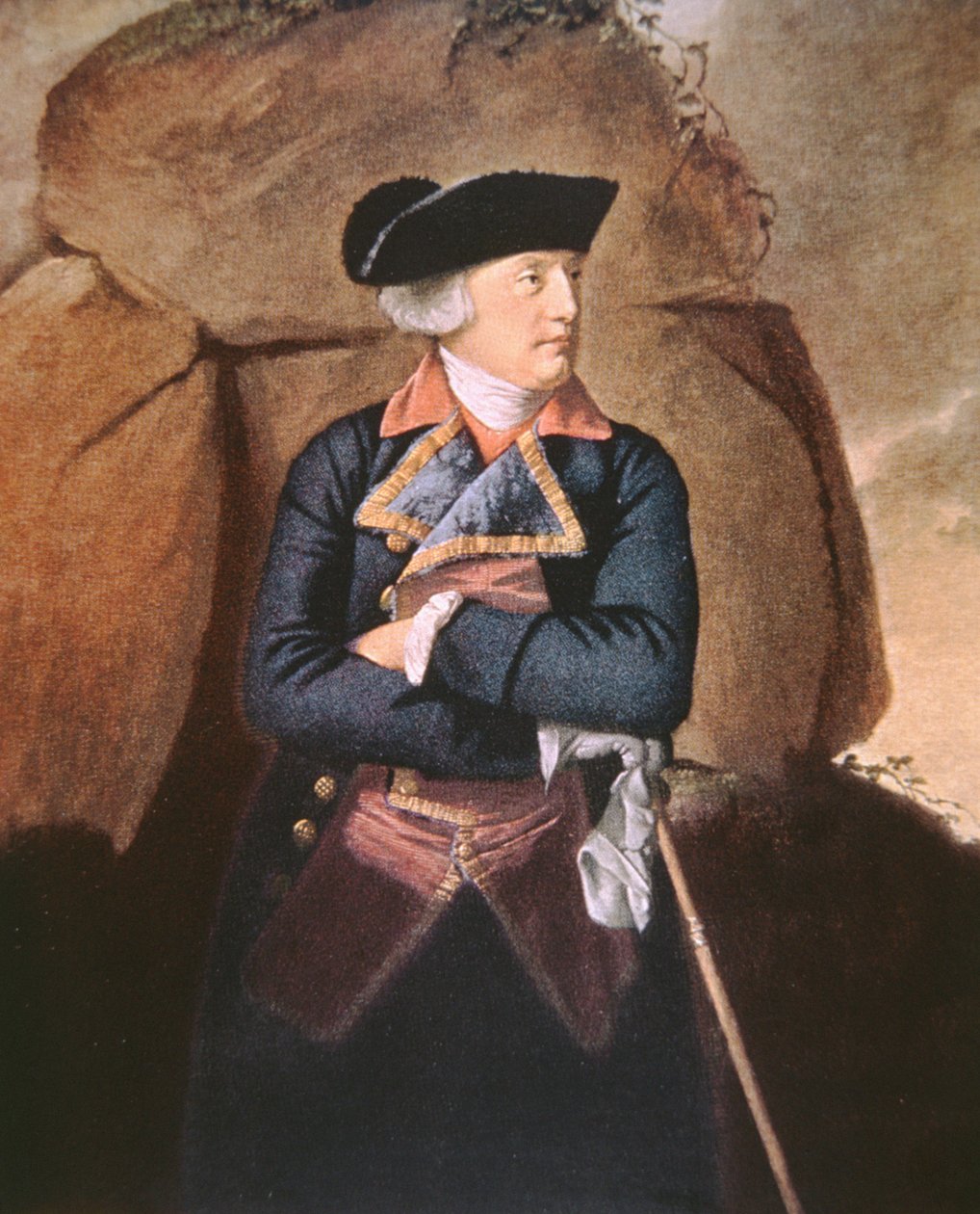 Amiral Richard Howe (lithographie en couleur) - John Singleton (after) Copley