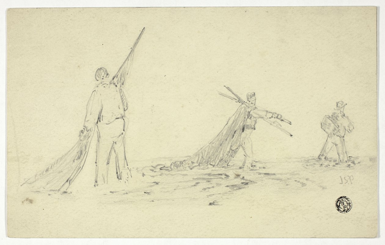 Hommes portant des filets - John Skinner Prout