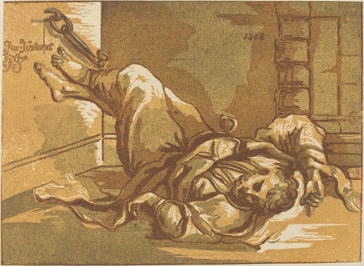 Homme enchaîné - John Skippe after Jacopo Tintoretto