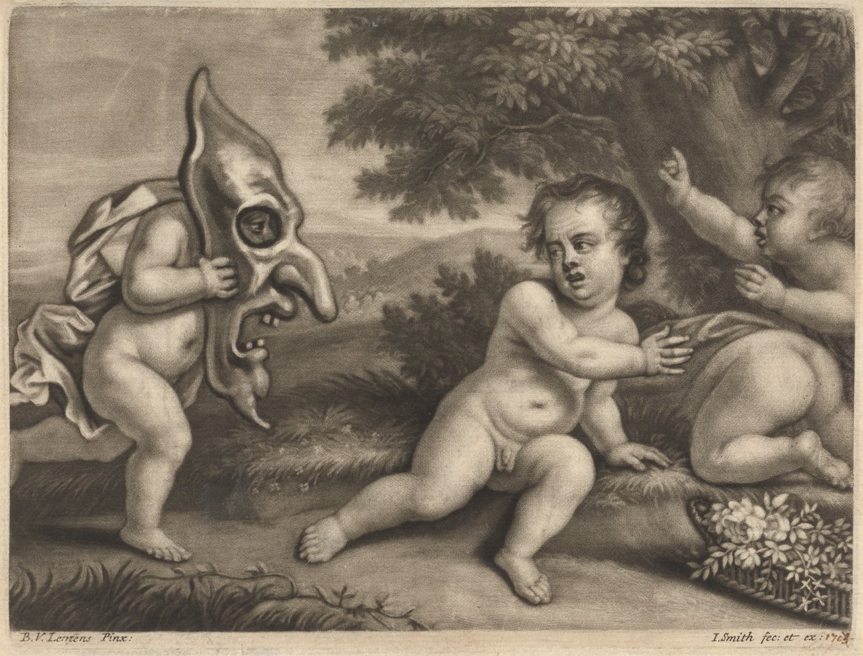 Enfants jouant avec un masque - John Smith