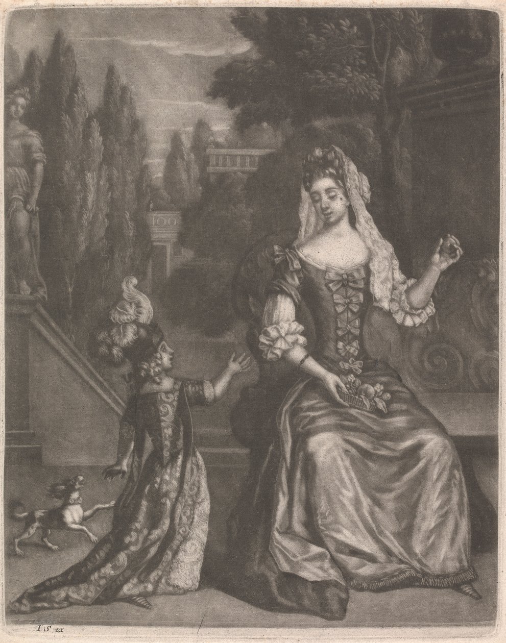 Mère et Enfant sur une Terrasse - John Smith