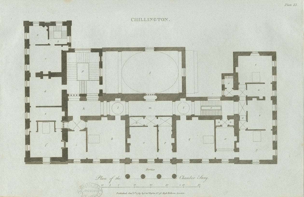 Chillington Hall : gravure - John Soane
