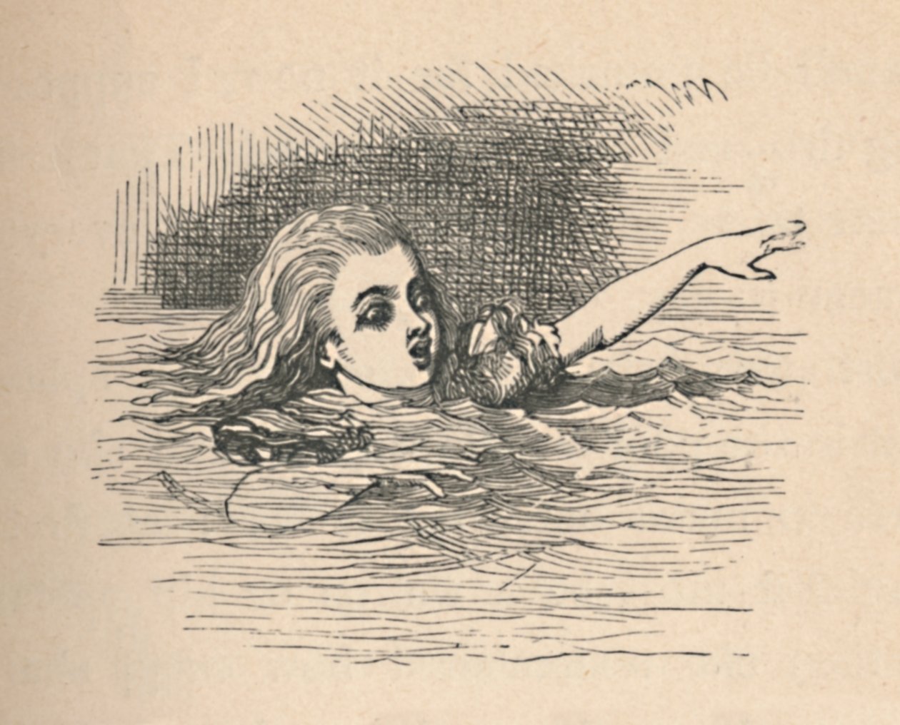 Alice dans une mer de larmes, 1889 - John Tenniel