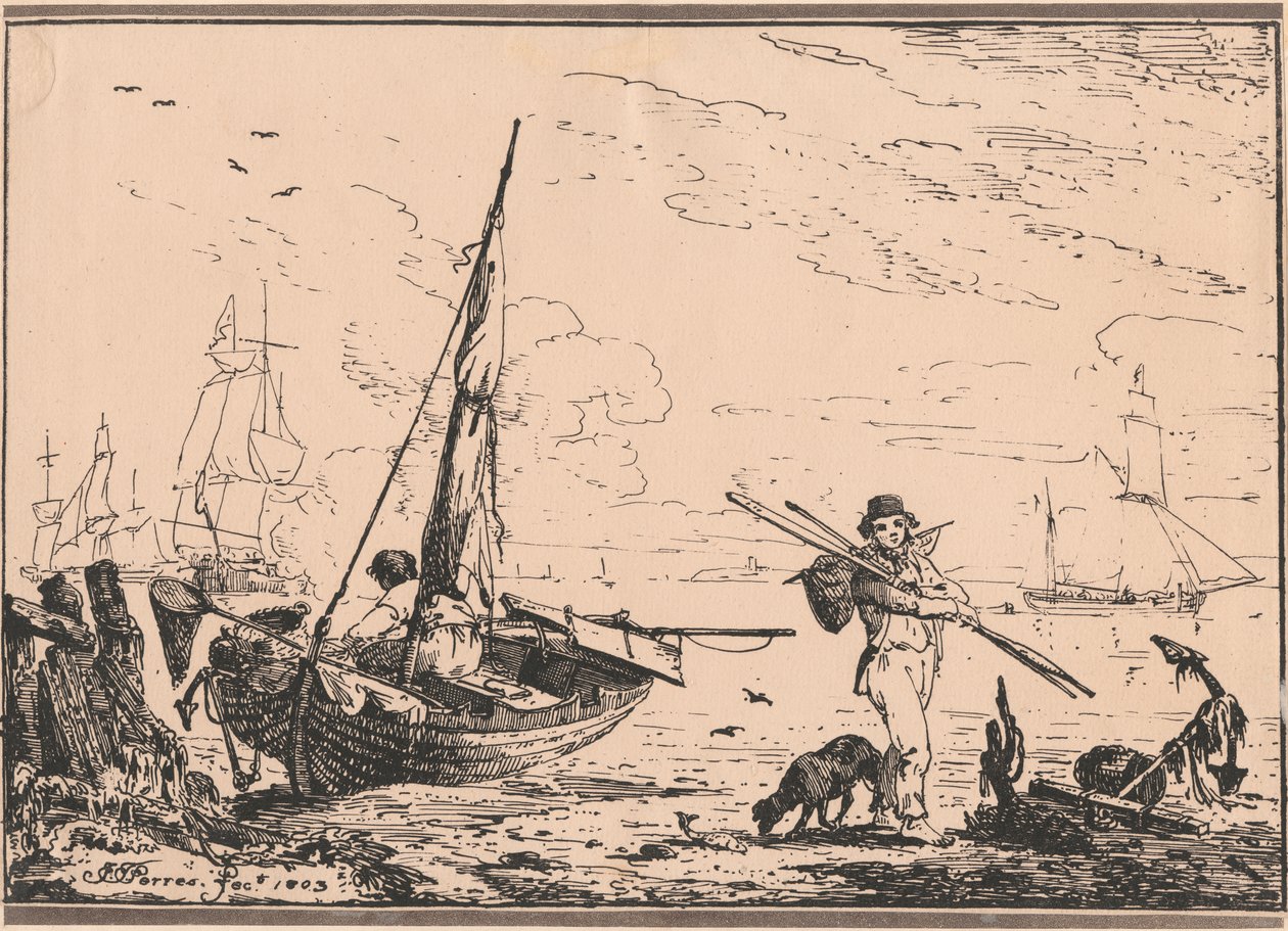 Scène de port - John Thomas Serres