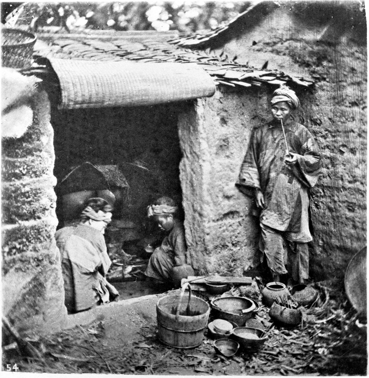Chine, une famille simple, vers 1870 - John Thomson