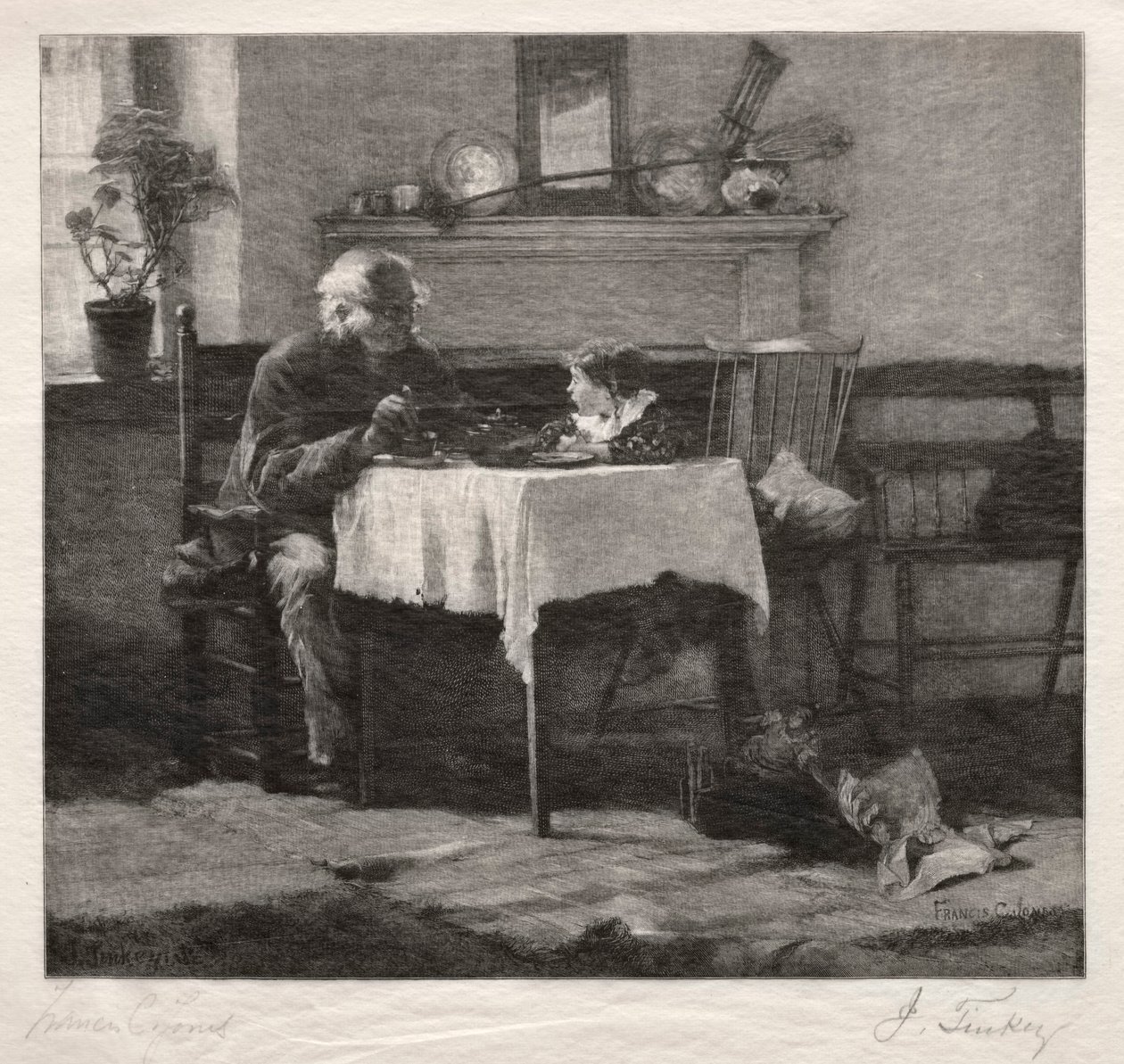 Échange de confidences, 1887 - John Tinkey