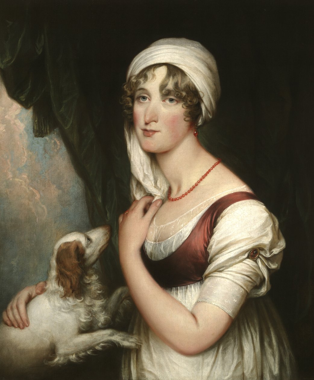 Sarah Trumbull avec un épagneul, vers 1802 - John Trumbull