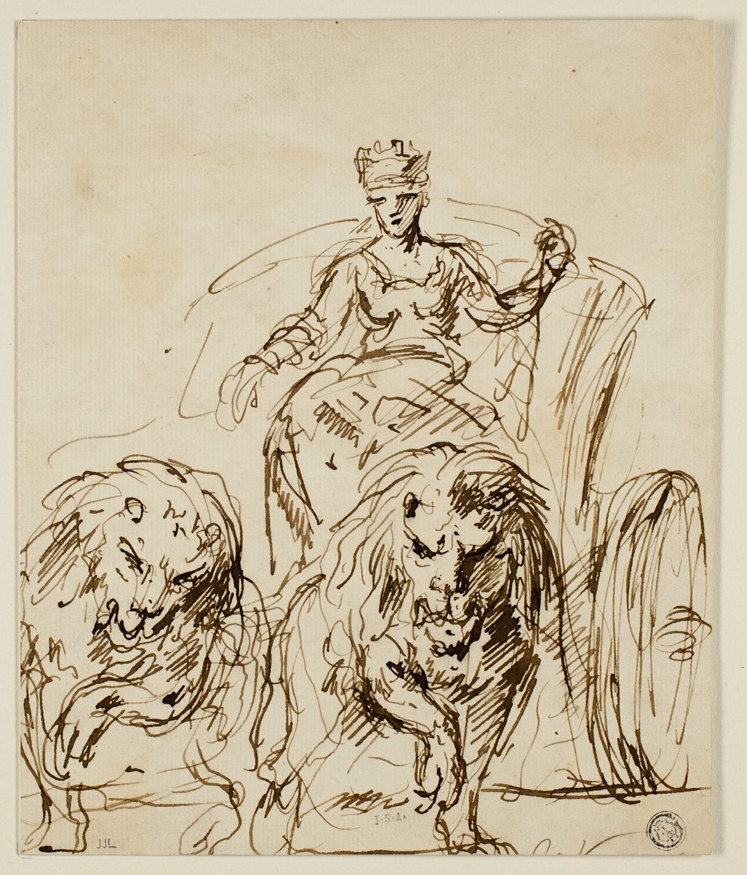 Cybèle sur un char tiré par des lions - John Vanderbank