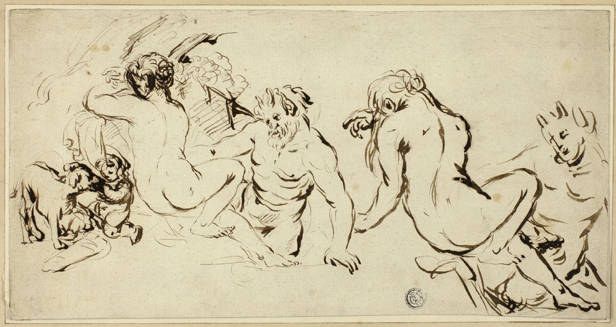 Esquisses de nymphes, de satyres et de putto - John Vanderbank