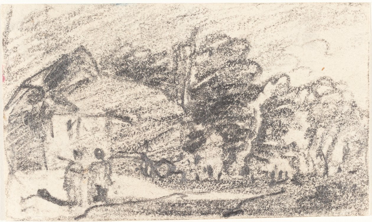 Deux figures sur une route de campagne - John Varley