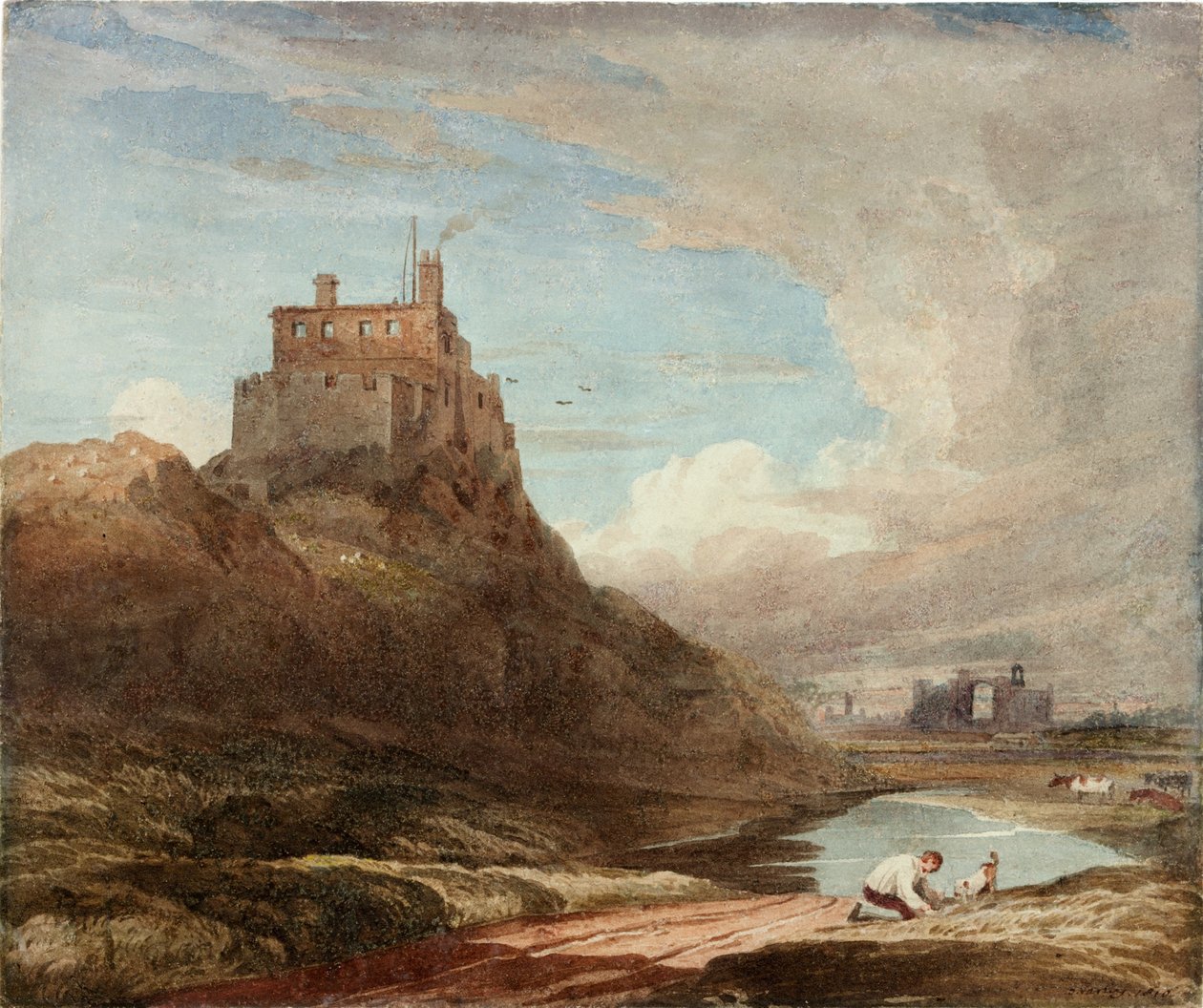Vue du château de Holy Island - John Varley