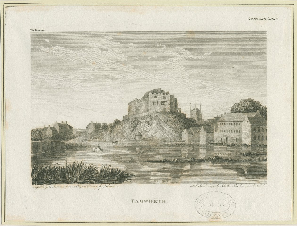 Château de Tamworth : gravure, nd [vers 1798] - John Walker