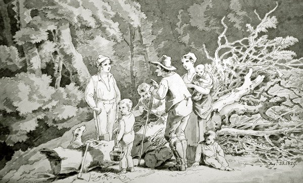 La famille du bûcheron - John White Abbot