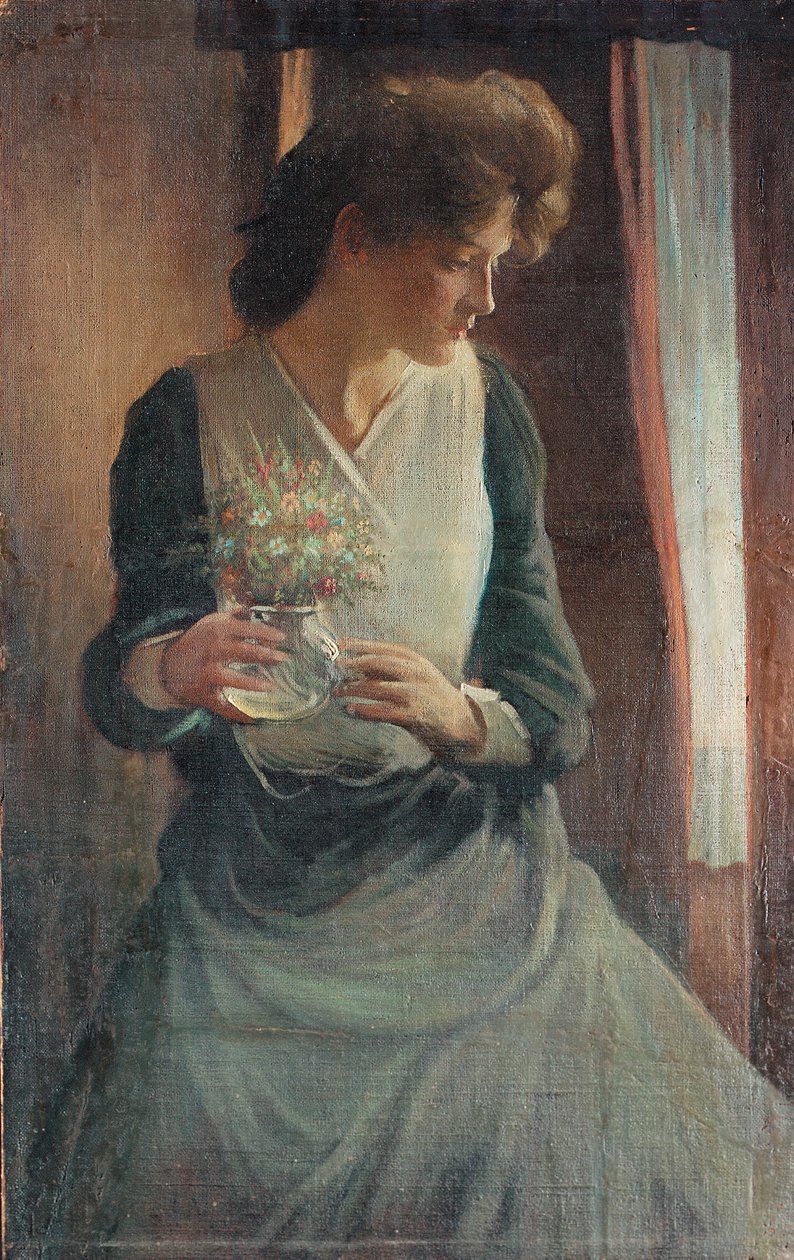 Femme regardant à droite - John White Alexander