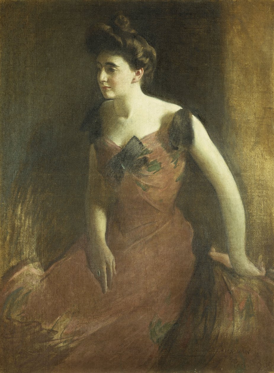 Femme en robe rouge, 1900 - John White Alexander