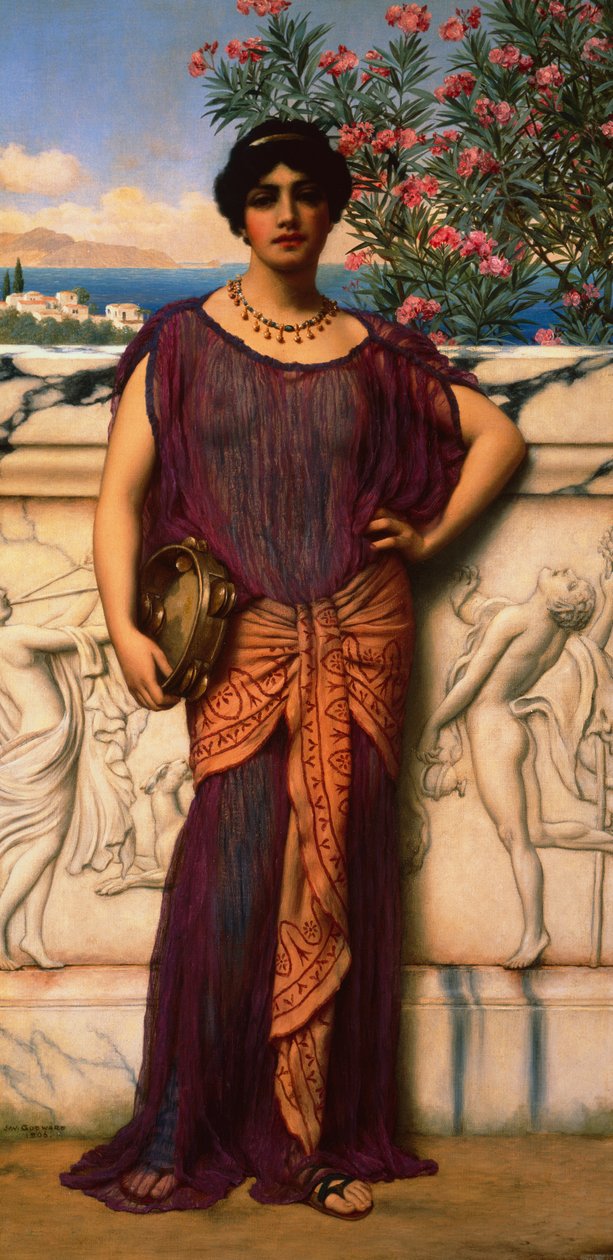 La fille au tambourin - John William Godward