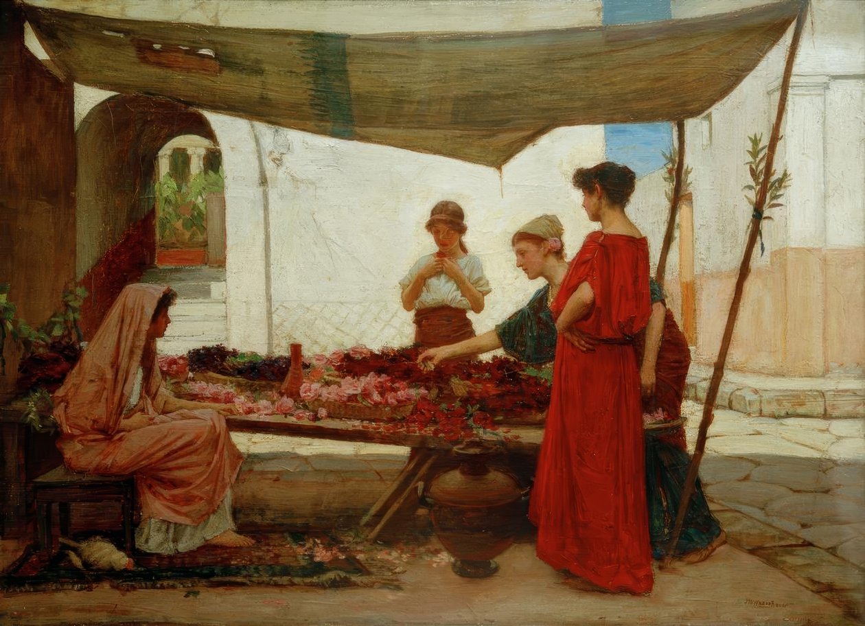 Un étal de fleurs - John William Waterhouse