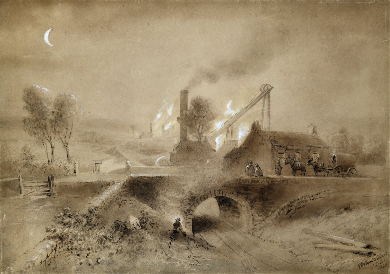 Tête de puits et chemin de fer - John Wilson (after) Carmichael