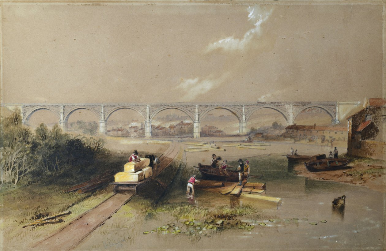 Viaduc de Willington Dean - John Wilson (after) Carmichael