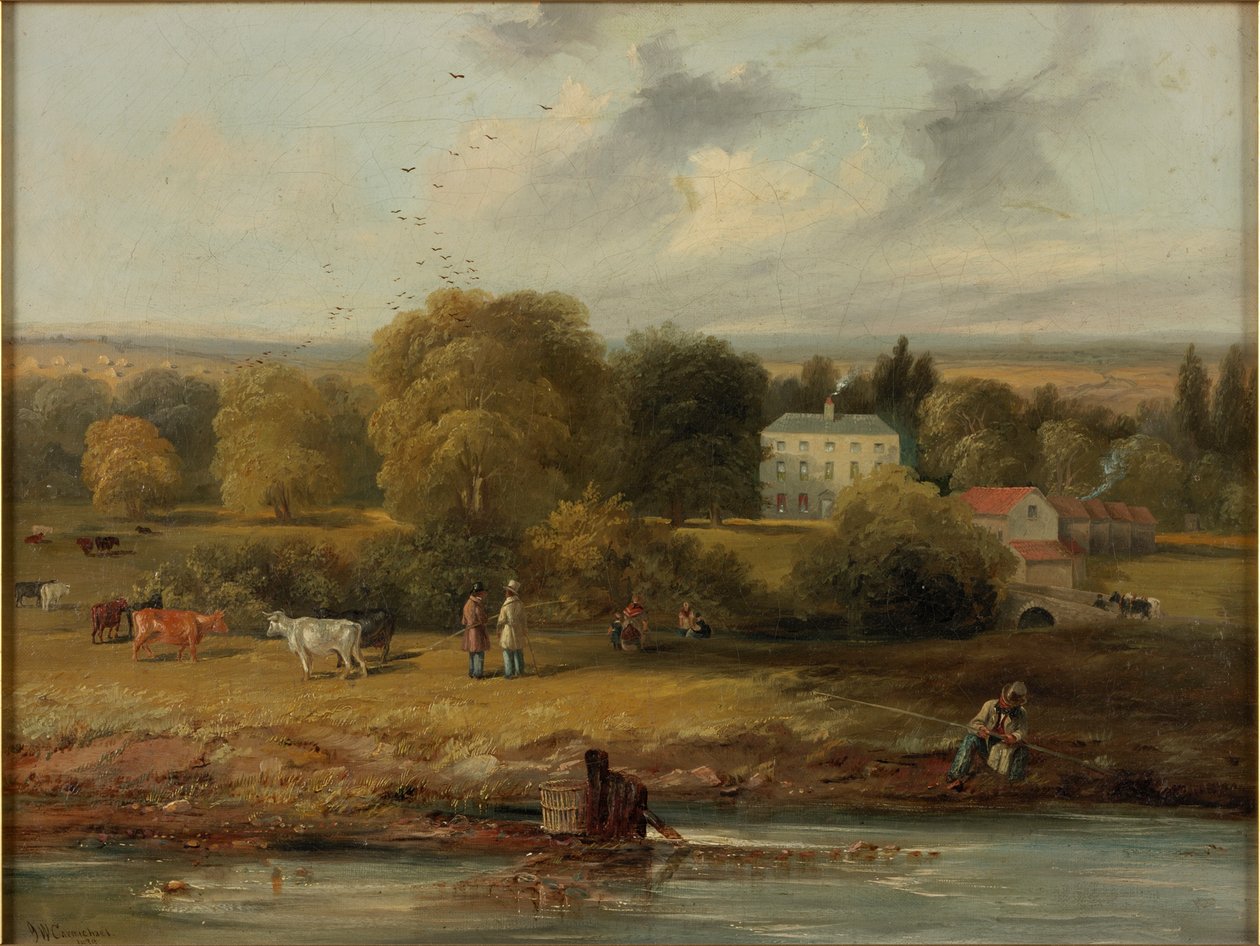Paysage avec une maison de campagne, 1838 - John Wilson Carmichael